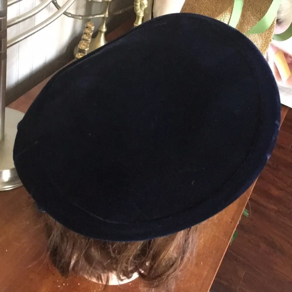 Vintage Navy Velvet New York Nell Hat